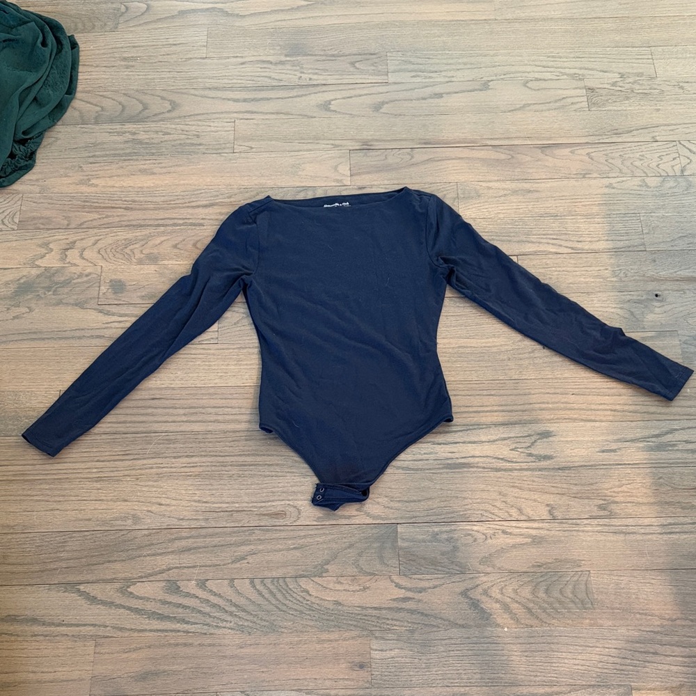 Women’s Long-Sleeve Navy Bodysuit One-Piece